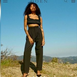Doen Louvre Pant Black NWOT